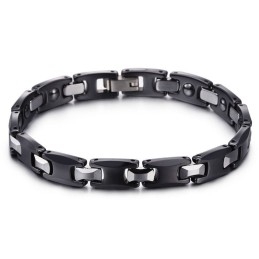 Pulseiras Requintadas De Casal Em Titânio Preto