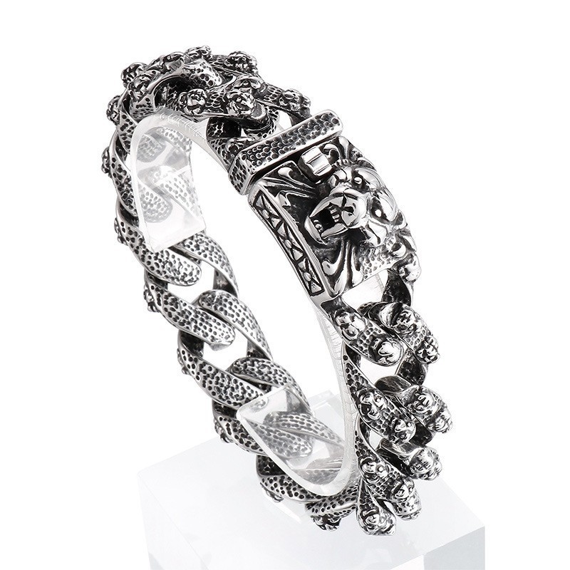 Pulseira Com Cabeça De Tigre E Animal Do Zodíaco Pulseira Com Cabeça De Tigre E Animal Do Zodíaco
