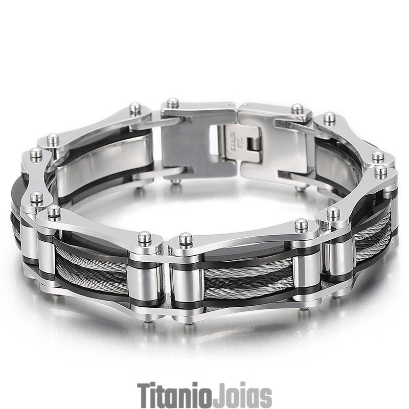 Pulseira Masculina De Titânio Com Corda De Cânhamo E Aço Da Moda Com Atmosfera Simples Pulseira Masculina De Titânio Com Corda De Cânhamo E Aço Da Moda Com Atmosfera Simples