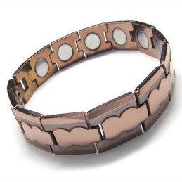 Pulseira Masculina Robusta Marrom De Carboneto De Tungstênio Com 13 Mm De Largura