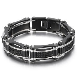 Pulseira De Titânio Para Bicicleta, Corda De Cânhamo E Aço Da Moda, Atmosfera Simples, Para Homens