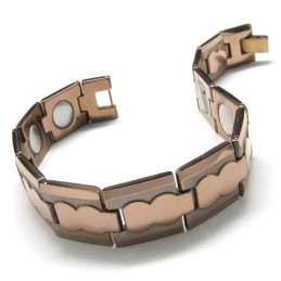 Pulseira Masculina Robusta Marrom De Carboneto De Tungstênio Com 13 Mm De Largura