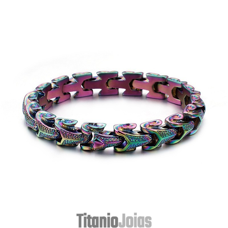 Pulseira Masculina Estilosa De Titânio Com Escama De Dragão E Pulseira Vintage Banhada A Prata Com Quilha Pulseira Masculina Estilosa De Titânio Com Escama De Dragão E Pulseira Vintage Banhada A Prata Com Quilha