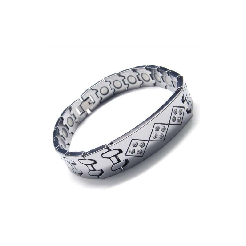 Pulseira Masculina De Carboneto De Tungstênio Com 12 Mm De Largura E Diamantes Pulseira Masculina De Carboneto De Tungstênio Com 12 Mm De Largura E Diamantes