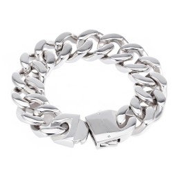 Pulseira Masculina De Titânio Polida