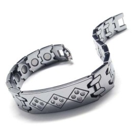Pulseira Masculina De Carboneto De Tungstênio Com 12 Mm De Largura E Diamantes