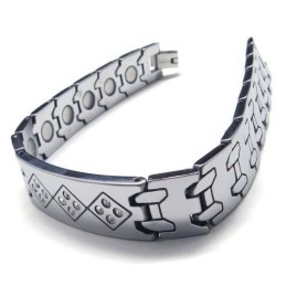 Pulseira Masculina De Carboneto De Tungstênio Com 12 Mm De Largura E Diamantes