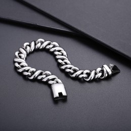 Pulseira De Titânio Polida E Chique Da Moda Para Homens