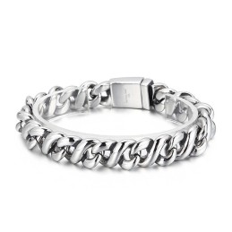 Pulseira De Titânio Polida E Chique Da Moda Para Homens