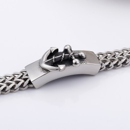 Pulseira De Titânio Âncora Estilo Chique Para Homens