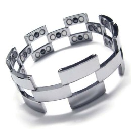 Pulseira Masculina De Carboneto De Tungstênio Com 22 Mm De Largura