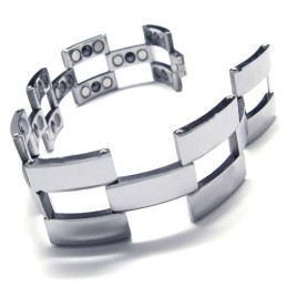 Pulseira Masculina De Carboneto De Tungstênio Com 22 Mm De Largura