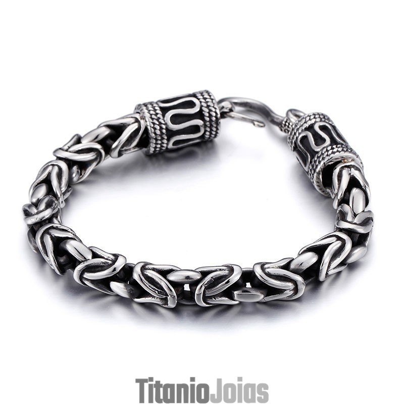 Pulseira Masculina De Titânio Com Fecho De Quilha E Padrão De Paz Vintage Para Presente Pulseira Masculina De Titânio Com Fecho De Quilha E Padrão De Paz Vintage Para Presente