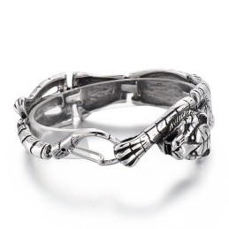 Pulseira De Titânio Com Tigre Dourado Antigo Para Homens