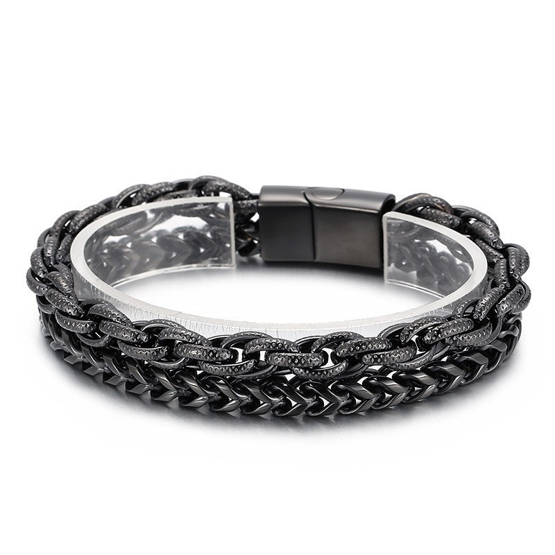 Pulseira De Titânio Com Revestimento A Vácuo Da Moda Para Homens Pulseira De Titânio Com Revestimento A Vácuo Da Moda Para Homens