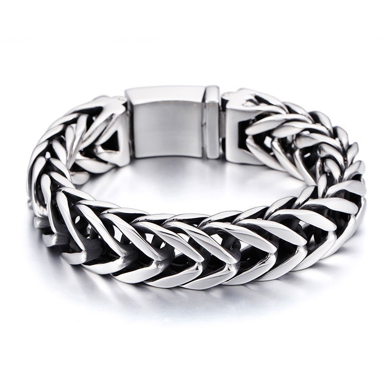 Pulseira Masculina De Titânio Grosso Com Dupla Camada Em Formato De V Pulseira Masculina De Titânio Grosso Com Dupla Camada Em Formato De V