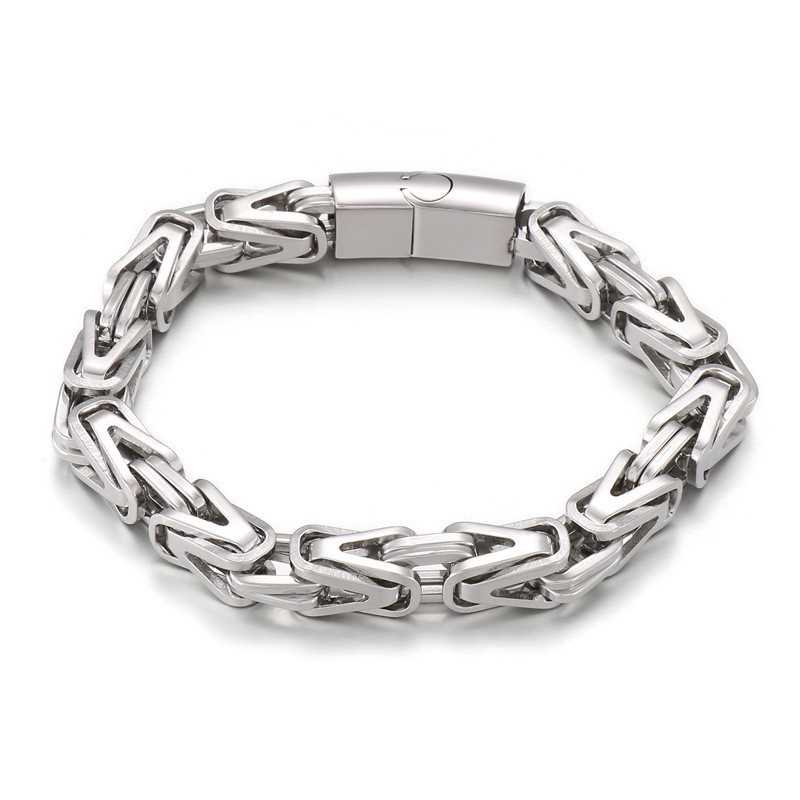 Pulseira De Titânio Em Formato De V Cool Rock Hip-Hop Para Homens Pulseira De Titânio Em Formato De V Cool Rock Hip-Hop Para Homens