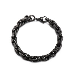 Pulseira De Titânio Com Corrente Grossa E Padrão De Bolinhas Pretas Retrô Hip-Hop Para Homens