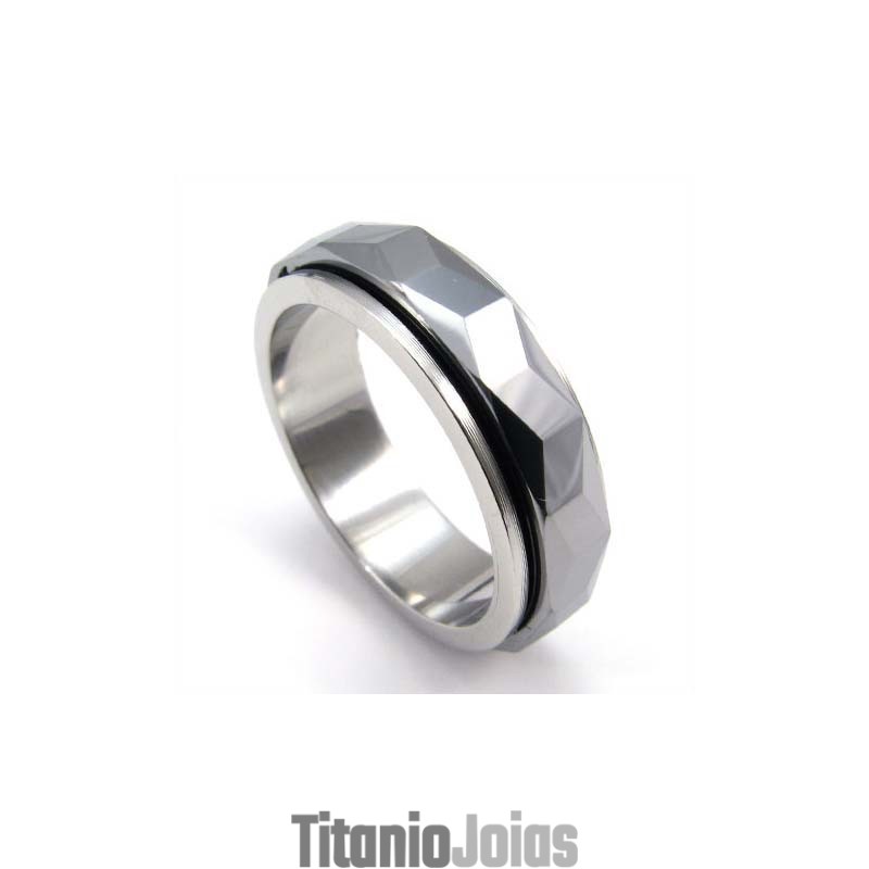 Anel De Tungstênio Facetado De Novo Estilo Anel De Tungstênio Facetado De Novo Estilo