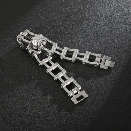 Pulseira De Titânio Masculina Cool Skull Cycling