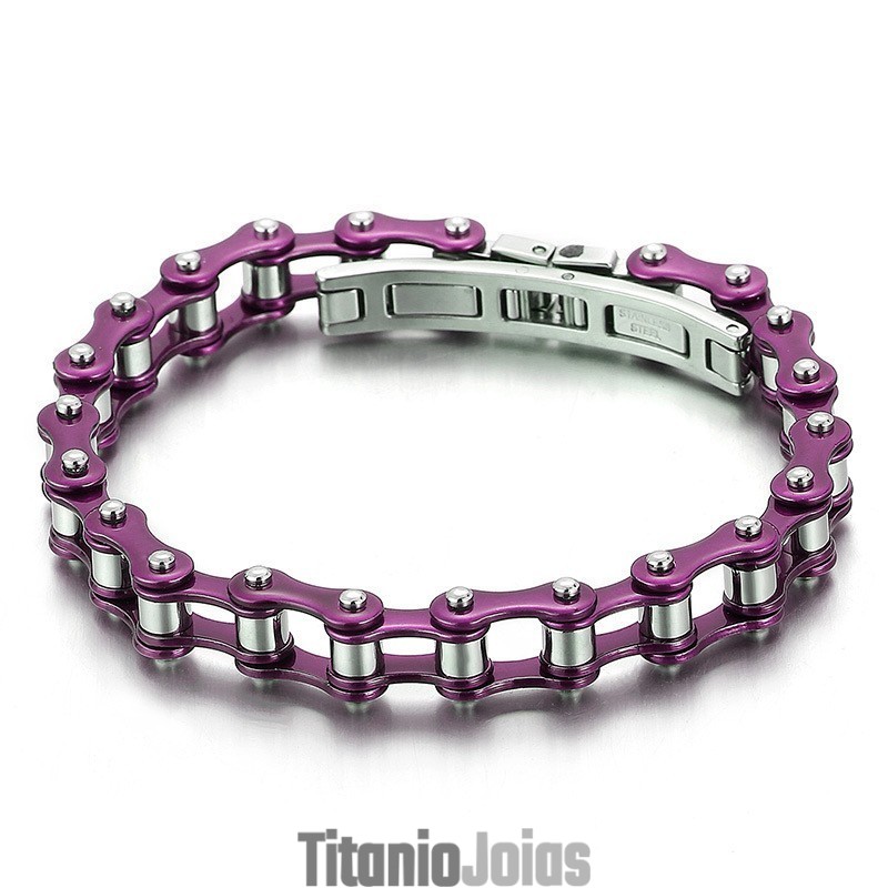 Pulseira De Titânio Para Ciclismo Masculina, Estilosa E Multicolorida