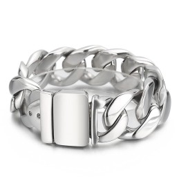 Pulseira Masculina De Titânio Preto Da Moda