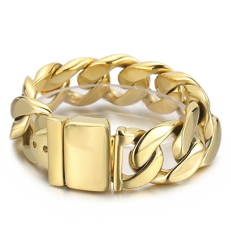 Pulseira Masculina De Titânio Preto Da Moda