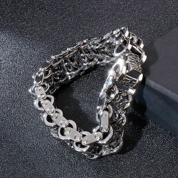 Pulseira Masculina De Titânio Com Corrente De Bicicleta Retrô Cool Dragon