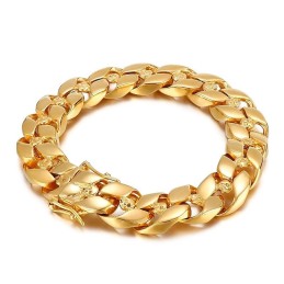 Pulseira De Caveira De Titânio Masculina Da Moda Hip-Hop