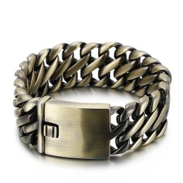 Pulseira De Bronze Grosso 8 Titânio Da Moda