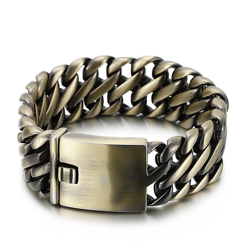 Pulseira De Bronze Grosso 8 Titânio Da Moda
