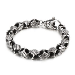 Pulseira Masculina Geométrica Retro Pulseira Chic De Titânio