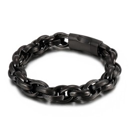 Pulseira De Corrente De Anel Duplo De Vácuo Simples De Titânio