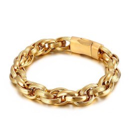 Pulseira O De Titânio Simples Com Argola Dupla A Vácuo