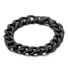 Pulseira Masculina De Titânio Polido, Plana E Banhada A Ouro De Dois Lados