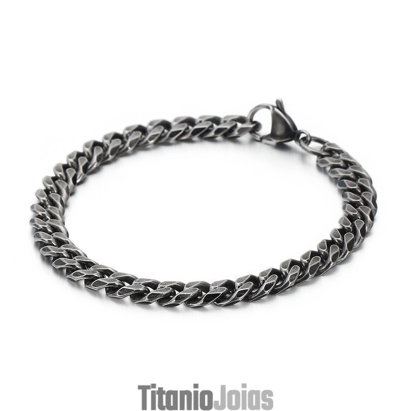 Pulseira De Titânio Vintage Masculina Da Moda Com Acessórios Pulseira De Titânio Vintage Masculina Da Moda Com Acessórios