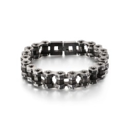 Pulseira De Titânio Com Corrente De Bicicleta Vintage Para Motociclista