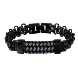 Pulseira Masculina De Titânio Vintage Popular Com Sinal Dobrado