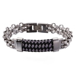 Pulseira Curva Masculina De Titânio Vintage Popular