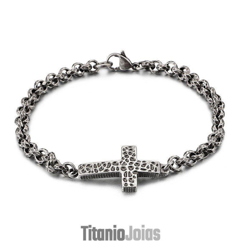 Colar De Titânio Com Cruz Edition Para Homens Pulseira De Titânio Para Homens Colar De Titânio Com Cruz Edition Para Homens Pulseira De Titânio Para Homens