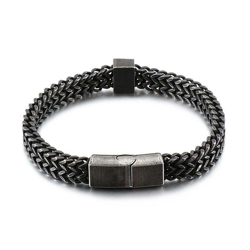 Pulseiras Masculinas Retrô Hip Hop Fashion Pulseiras De Titânio Pulseiras Masculinas Retrô Hip Hop Fashion Pulseiras De Titânio