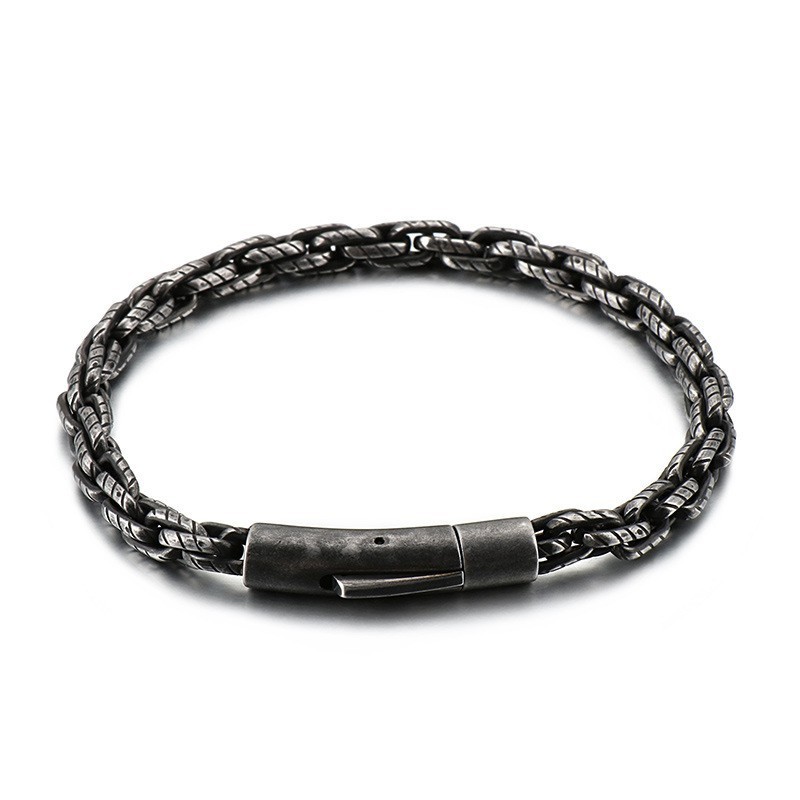 Pulseiras Masculinas Retrô Hip Hop Fashion Pulseiras De Titânio Pulseiras Masculinas Retrô Hip Hop Fashion Pulseiras De Titânio