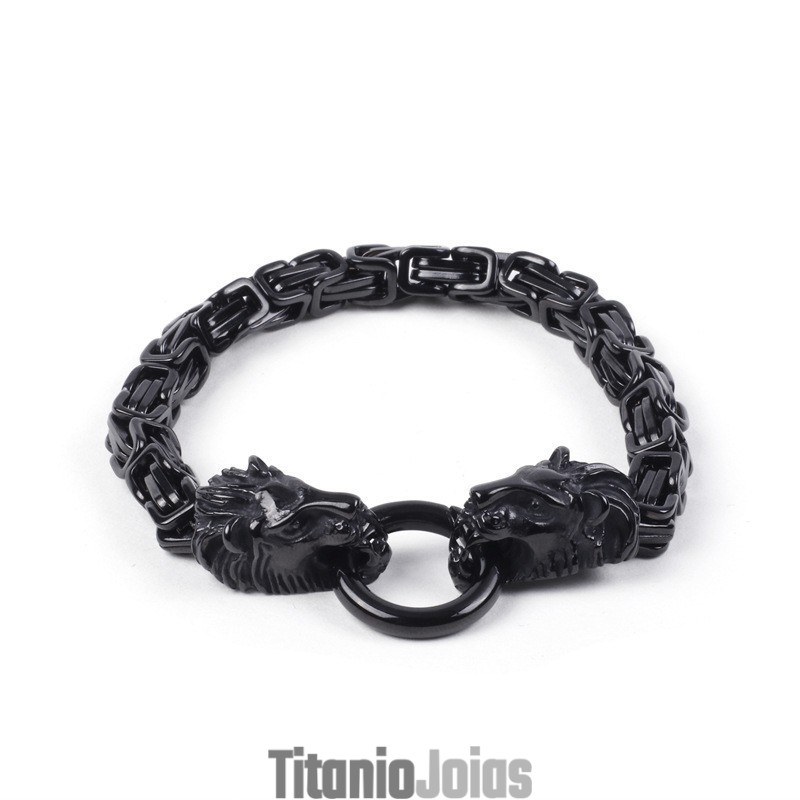 Pulseira Masculina Cross Border Com Corrente De Leão Pequeno