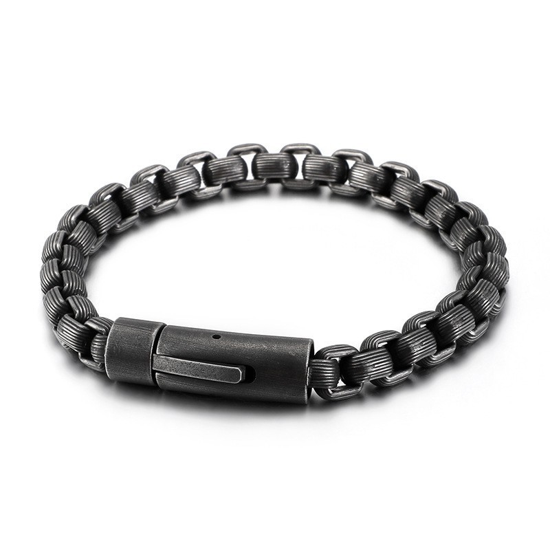 Nova Moda Estilo Retrô Biker Masculino Pulseira De Titânio Corrente Biker Pulseira De Corrente Nova Moda Estilo Retrô Biker Masculino Pulseira De Titânio Corrente Biker Pulseira De Corrente