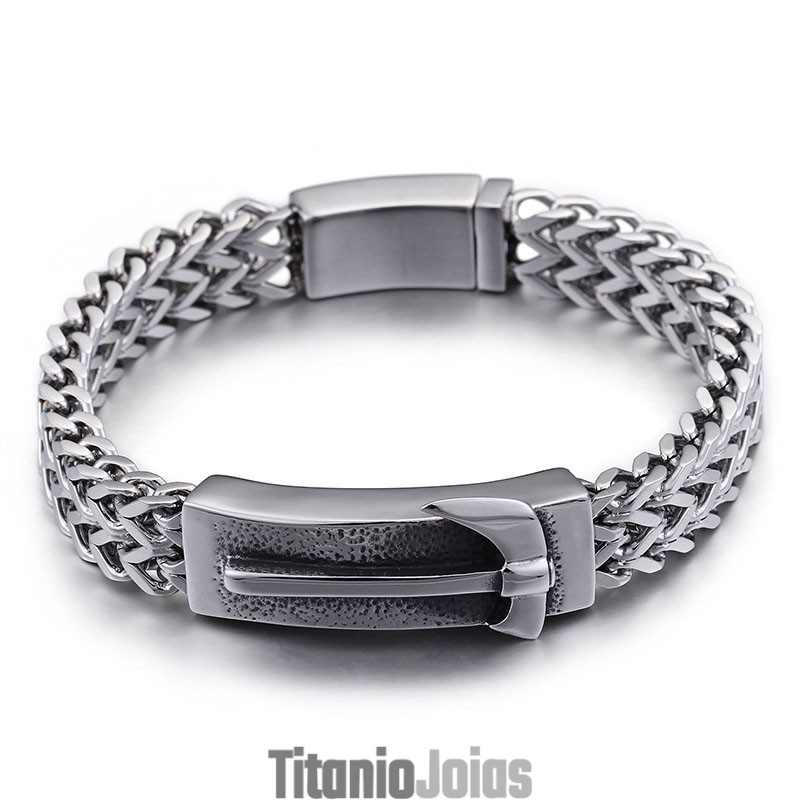 Pulseira Masculina Shake The Same Axe Bent Titanium