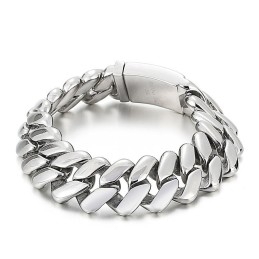 Pulseira De Titânio Em Formato De Diamante Chic Wind