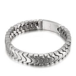 Pulseira Masculina De Titânio Da Moda Pulseira De Superfície De Areia