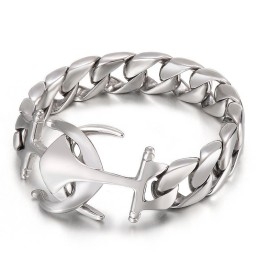Pulseira Masculina Titanium Chic Wind Boat Anchor