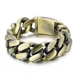 Pulseira Deslumbrante Da Moda Pulseira De Bronze E Titânio