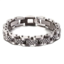 Pulseira Masculina Com Corrente De Bicicleta De Titânio Com Alça
